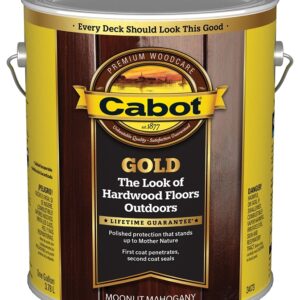 Cabot 140.0003473.007 Wood Conditioning Stain, Gold Satin, Liquid, Moonlit Mahogany, 1 gal, Can