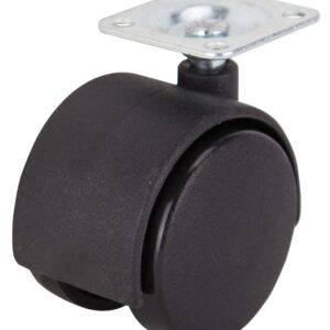 ProSource JC-F04-PS Caster, 2 in Dia Wheel, 47 mm W Wheel, Nylon Wheel, Black, 75 lb, Steel Housing Material