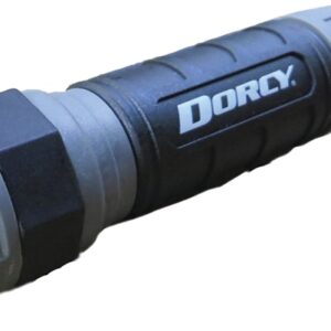 Dorcy 41-2600 Flashlight, AAA Battery, LED Lamp, 140 Lumens, 147 m Beam Distance, 2 hr 25 min Run Time, Gray
