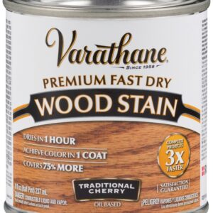 Varathane 262027 Wood Stain, Traditional Cherry, Liquid, 0.5 pt, Can