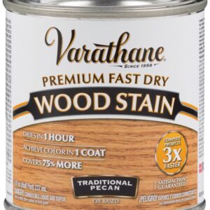 Varathane 262032 Wood Stain, Traditional Pecan, Liquid, 0.5 pt, Can