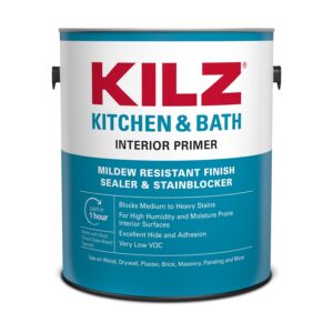 Kilz L204511 Primer, Water Base, White, 1 gal, Can