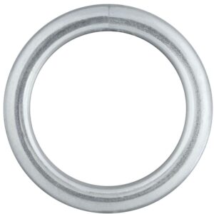 National Hardware 3155BC Series N223-131 Welded Ring, 270 lb Working Load, 1-1/4 in ID Dia Ring, #4 Chain, Steel, Zinc