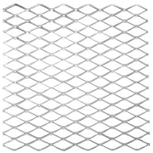 Stanley Hardware 4075BC Series N301-598 Expanded Grid Sheet, 13 Thick Material, 12 in W, 12 in L, Steel, 0.09 in Thick