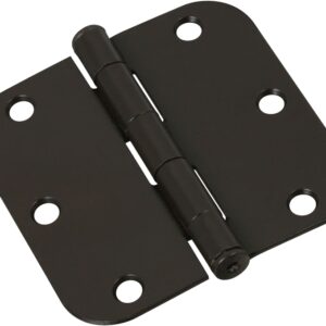 National Hardware N830-325 Door Hinge, 5/8 in Corner Radius, Steel, Oil-Rubbed Bronze, Full-Mortise