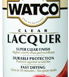 Watco 63181 Lacquer Spray Paint, Semi-Gloss, Liquid, Clear, 11.25 oz, Aerosol Can