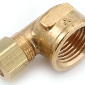 Anderson Metals 750070-0608 Tube Elbow, 3/8 x 1/2 in, 90 deg Angle, 200 psi Pressure