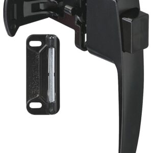 National Hardware V1316 Series N178-350 Pushbutton Latch, Black, 1-3/4 in Hole Spacing, Zinc, 5/8 to 2 in Thick Door