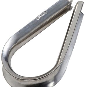 National Hardware 4232BC Series N830-306 Rope Thimble, 1 in Dia x 1-13/16 in L Dimensions, Stainless Steel