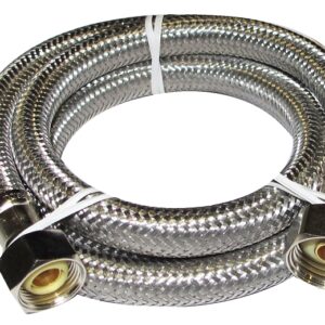 Plumb Pak EZ Series PP27048 Sink Supply Tube, 1/2 in Inlet, IP Inlet, 1/2 in Outlet, IP Outlet, Stainless Steel Tubing