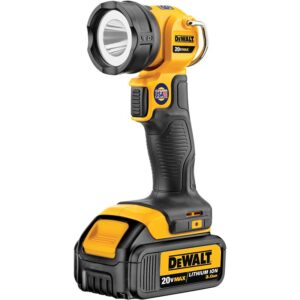 DEWALT DCL040 Rechargeable Flashlight, Lithium-Ion Battery, LED Lamp, 110, 11 to 25 hr Run Time