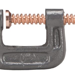 Vulcan JL27360 C-Clamp, 1 in Max Opening Size, 0.6 in D Throat, Steel Body, Gray Body