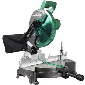 Metabo HPT C10FCGSM Miter Saw, 10 in Dia Blade, 5000 rpm Speed, 52 deg Max Miter Angle, 45 deg Max Bevel Angle