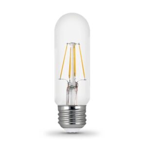 Feit Electric BPT1040/927CA LED Bulb, Linear, 410 Lumens, 4.5 W, T10 Lamp, 40 W Equivalent, E26 Lamp Base, Dimmable
