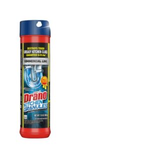 Drano 00125 Kitchen Clog Remover, 17.6 oz, Granules, White