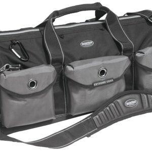 Bucket Boss Professional Series 65024 Extreme Big Daddy Tool Bag, 26 in W, 11 in D, 12 in H, 28-Pocket, Poly Fabric