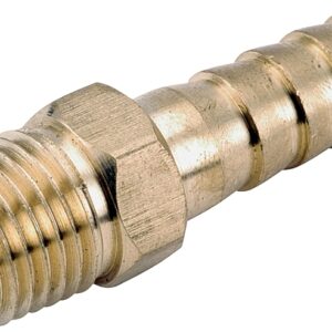 Anderson Metals 129 Series 757001-0812 Hose Adapter, 1/2 in, Barb, 3/4 in, MPT, Brass