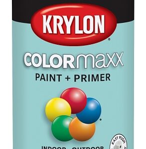 Krylon K05506007 Enamel Spray Paint, 12 oz Can, 25 sq-ft Coverage Area, Solvent Base, Gloss, Blue Ocean Breeze