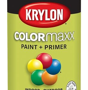 Krylon K05512007 Enamel Spray Paint, 12 oz Can, 25 sq-ft Coverage Area, Solvent Base, Gloss, Citrus Green