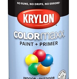 Krylon K05530007 Enamel Spray Paint, 12 oz Can, 25 sq-ft Coverage Area, Solvent Base, Gloss, Peekaboo Blue
