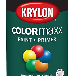 Krylon K05563007 Enamel Spray Paint, 12 oz Can, 25 sq-ft Coverage Area, Acrylic Base, Satin, Hunter Green