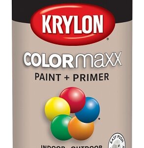 Krylon K05572007 Enamel Spray Paint, Satin, Pebble Gray, 12 oz, Can