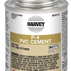 Harvey 18110-24 Solvent Cement, 8 oz, Can, Liquid