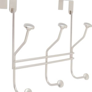 Amerock H55548S Series Hook, 9-3/4 in L x 9-5/16 in W x 5-1/3 in H Dimensions, Silver, 3-Hook, Steel