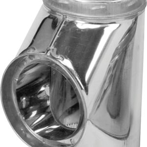 Selkirk 208100 Insulated Chimney Tee with Cap, 7-3/8 in Connection, Stainless Steel
