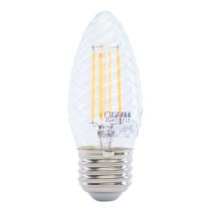 Feit Electric BPF1560/827/FILED LED Bulb, Decorative, 500 Lumens, 6 W, F15 Lamp, 60 W Equivalent, E26 Lamp Base, Clear