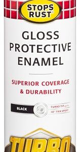 Rust-Oleum 334128 Rust Preventative Spray Paint, Gloss, Black, 24 oz, Can Turbo