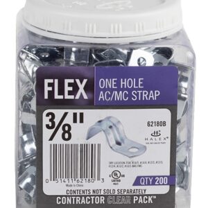 Halex 62180B Hole Strap, 3/8 in, Steel