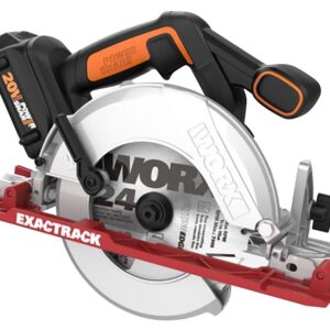 Worx WX530L Circular Saw, Battery Included, 20 V, 6-1/2 in Dia Blade, 0 to 50 deg Bevel