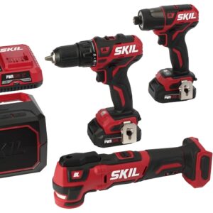 SKIL CB736801 Combination Kit, Battery Included, 12 V, Lithium-Ion Battery