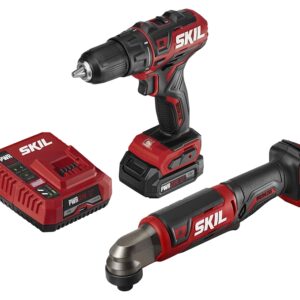 SKIL CB743001 Combination Kit, Battery Included, 12 V, Tools Included: Drill/Driver, Right Angle Impact Driver