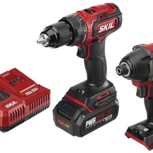 SKIL CB743701 Combination Kit, Battery Included, 20 V, Tools Included: Drill/Driver, Right Angle Impact Driver