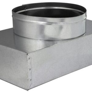 Imperial GVL0133-B Duct Boots, 15 in L, 6 in W, 12 in H, 30 ga Gauge, Steel, Galvanized