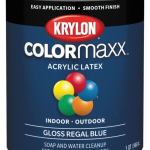 Krylon K05646007 Paint, Gloss, Regal Blue, 32 oz, 100 sq-ft Coverage Area