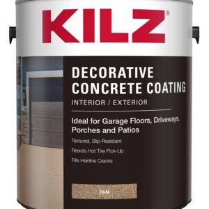 Kilz L378611 Concrete Coating, Gloss, Tan, 1 gal