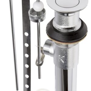 Stylewise K820-78 Pop-Up Sink Drain, 1-1/4 in Connection, Brass, Chrome