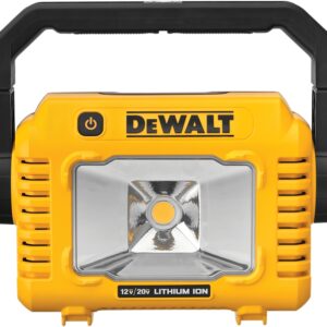 DEWALT DCL077B Cordless Compact Task Light, Lithium-Ion Battery, LED Lamp, 2000 Lumens, Black/Yellow