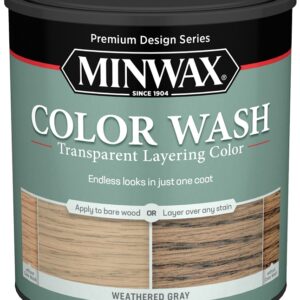 Minwax 400140000 Wood Stain, Weathered Gray, Liquid, 1 qt