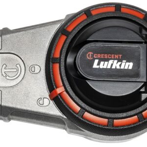 Crescent Lufkin CLA100R Professional Chalk Reel, 3 oz Chalk Capacity, 100 ft L Line, Gear Rewind, 6:1 Gear Ratio, Red