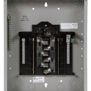 Siemens SN SN1224B1100 Assembled Load Center, 100 A, 12 -Space, 24 -Circuit, Main Breaker, Plug-On Neutral, Gray