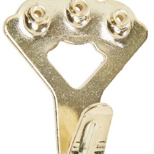 National Hardware Professional Series N260-114 Picture Hanger, 100 lb, Steel, Brass, 17/32 in Projection