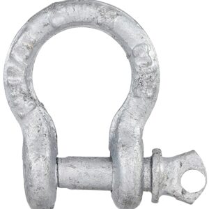 National Hardware N100-346 Anchor Shackle, 3/16 in Trade, 650 lb Working Load, 7/32 in Dia Wire, Steel, Galvanized