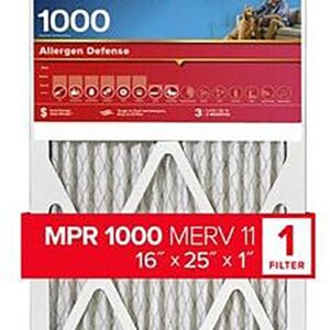 Filtrete 9801-4 Air Filter, 16 in L, 25 in W, 11 MERV, 1000 MPR
