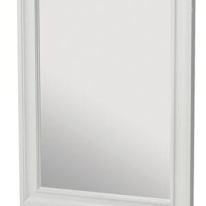 Craft + Main Cherie Series CHWM2430 Framed Mirror, Rectangular, 24 in W, 30 in H, Wood Frame, White Frame, Wall