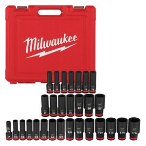 Milwaukee 49-66-7016 SHOCKWAVE Impact Duty Series Socket Set, Chrome Molybdenum Steel, 1/SET