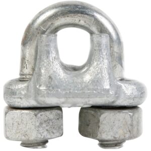 Baron 260-1/16 Wire Rope Clip, 1/16 in Dia Wire Rope, Iron/Steel, Galvanized